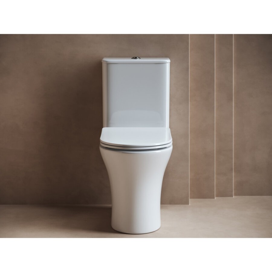 Напольный унитаз Ceramicanova с бачком Fortuna CN9001 Rimless, безободковый, крышка микролифт, белый, сантехфарфор