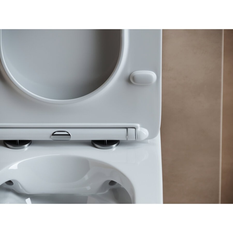 Напольный унитаз Ceramicanova с бачком Fortuna CN9001 Rimless, безободковый, крышка микролифт, белый, сантехфарфор