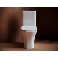 Напольный унитаз Ceramicanova с бачком Alfa CN9002 Rimless, безободковый, крышка микролифт, белый, сантехфарфор