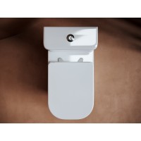 Напольный унитаз Ceramicanova с бачком Alfa CN9002 Rimless, безободковый, крышка микролифт, белый, сантехфарфор