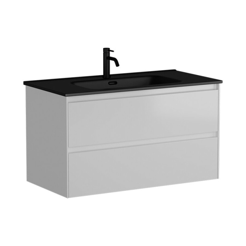 Тумба под раковину Sancos Cento CN90W 90, подвесная, белый глянец