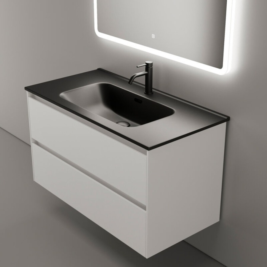 Тумба под раковину Sancos Cento CN90W 90, подвесная, белый глянец