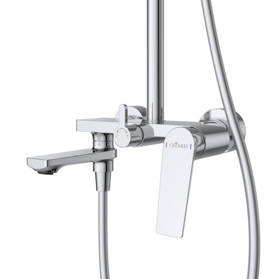 Комплект смесителей Cezares COMFORT-CVD/LS-01, для ванны и душа, для раковины, хром
