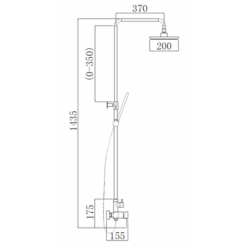 Душевая система Comforty FF018W-CMT 00004149952 Черный матовый