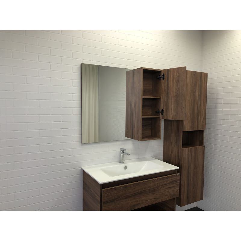 Зеркало-шкаф Comforty "Бордо-90" 00-00006663 дуб темно-коричневый