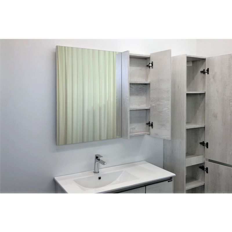 Зеркало-шкаф Comforty "Бремен-90" 00004142374 дуб белый