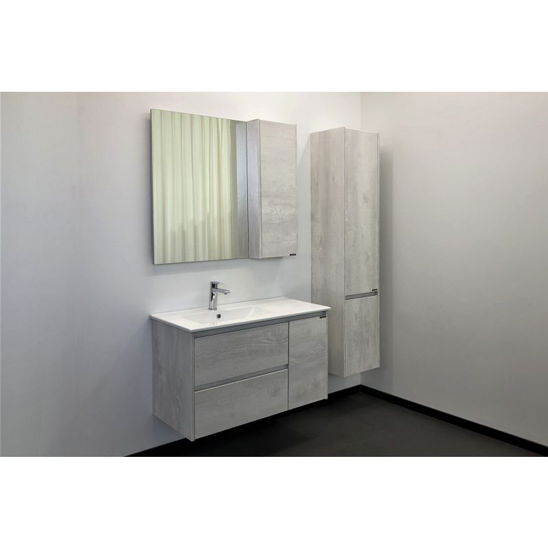 Зеркало-шкаф Comforty "Бремен-90" 00004142374 дуб белый