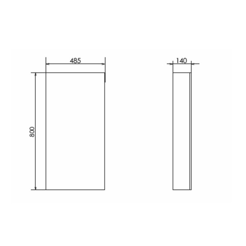 Зеркало-шкаф Comforty "Дуэт-50" 00-00009923 дуб натуральный