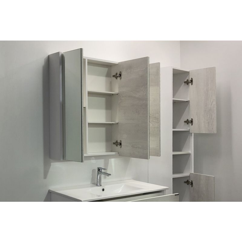 Зеркало-шкаф Comforty "Женева-90" 00004137132 дуб белый