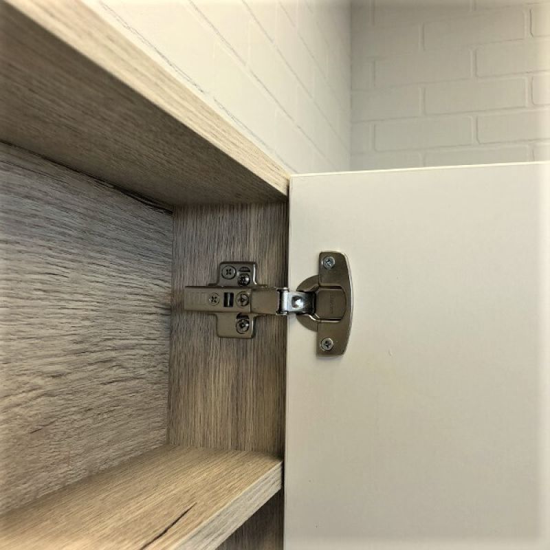 Зеркало-шкаф Comforty "Клеон-75" 00-00004755 белый/дуб дымчатый