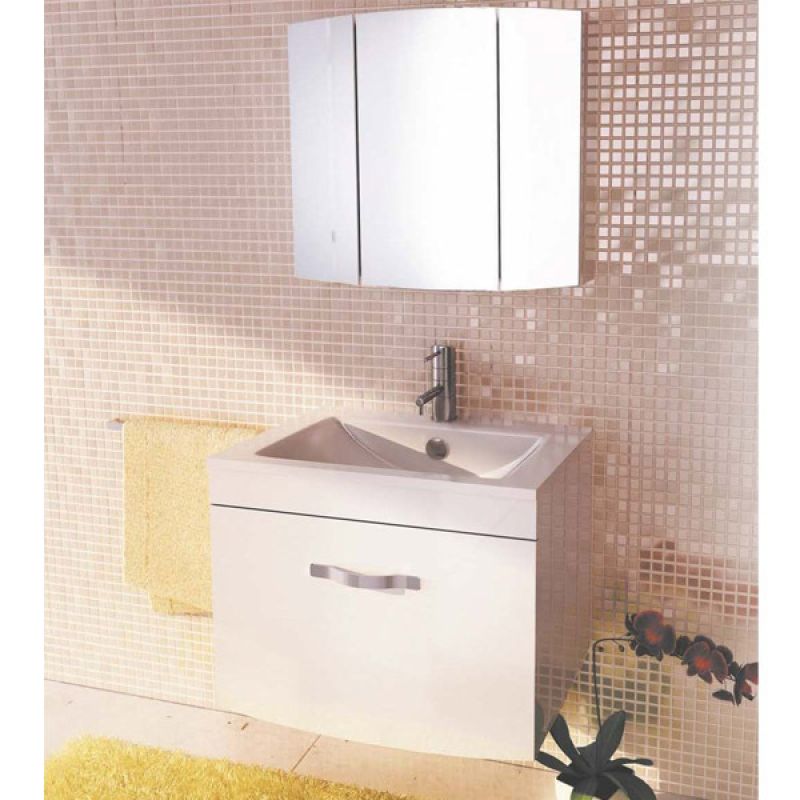 Зеркало-шкаф Comforty "Лаура-75-3" 00003121083 белый