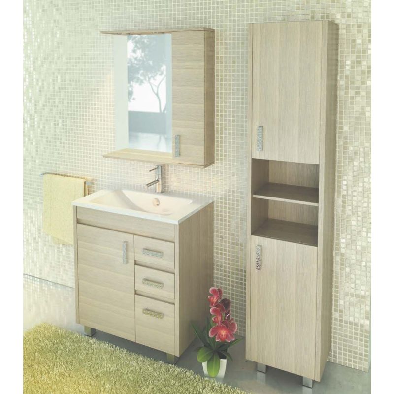 Зеркало-шкаф Comforty "Марио-75" 00003121624 сосна лоредо