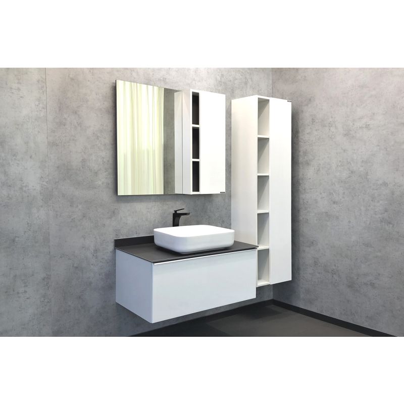 Зеркало-шкаф Comforty "Милан-90" 00004137130 белый глянец