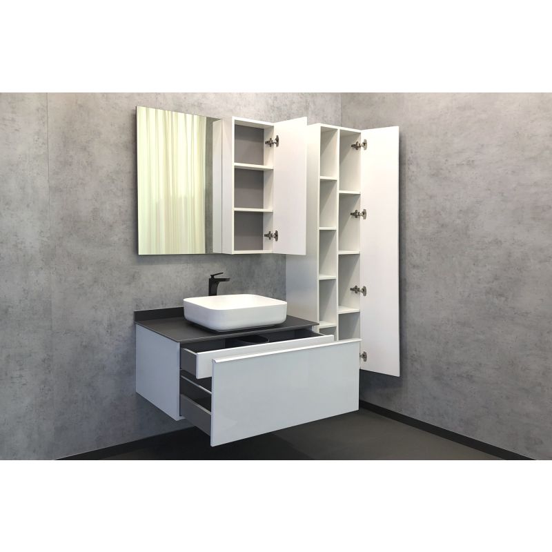 Зеркало-шкаф Comforty "Милан-90" 00004137130 белый глянец