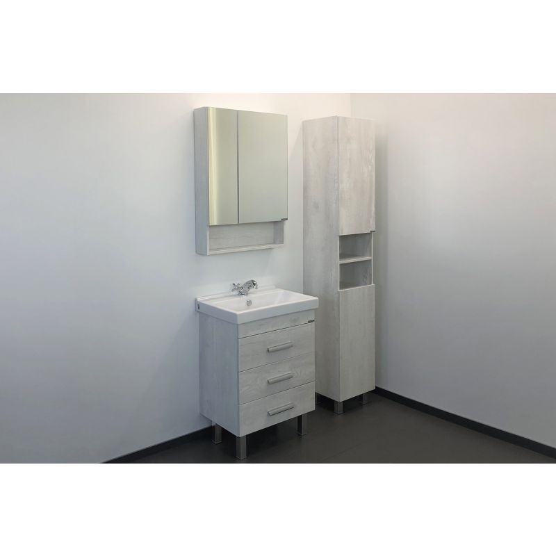 Зеркало-шкаф Comforty "Никосия-60" 00004138878 дуб белый