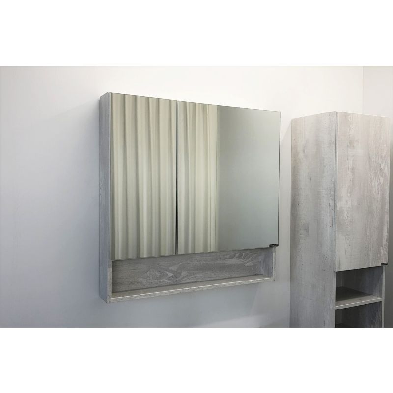 Зеркало-шкаф Comforty "Никосия-80" 00004138838 дуб белый