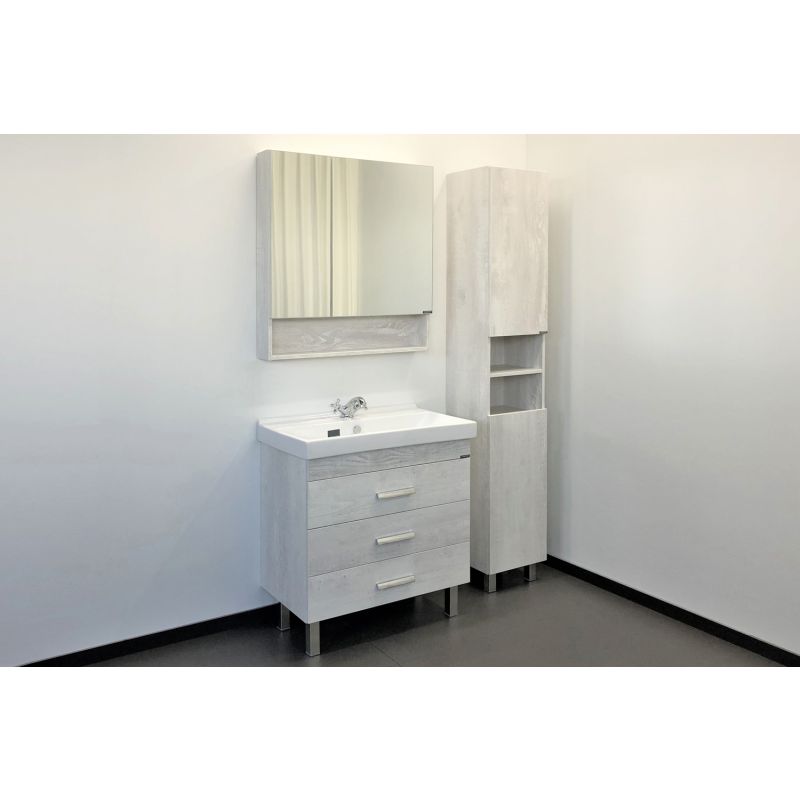 Зеркало-шкаф Comforty "Никосия-80" 00004138838 дуб белый