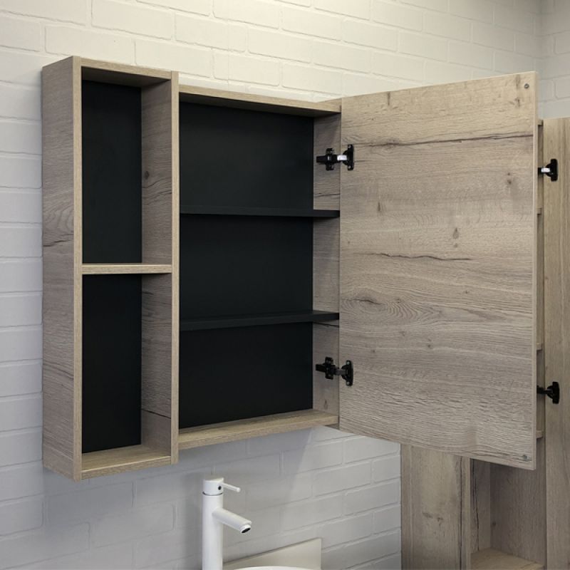 Зеркало-шкаф Comforty "Порто-75" 00-00009234 дуб дымчатый