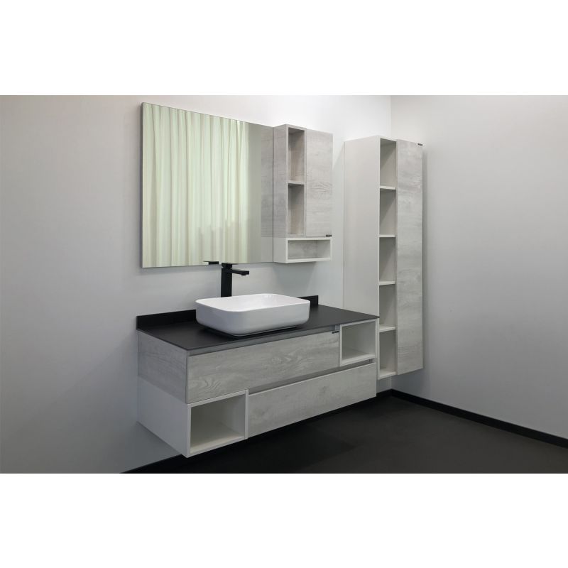 Зеркало-шкаф Comforty "Прага-120" 00004136262 дуб белый