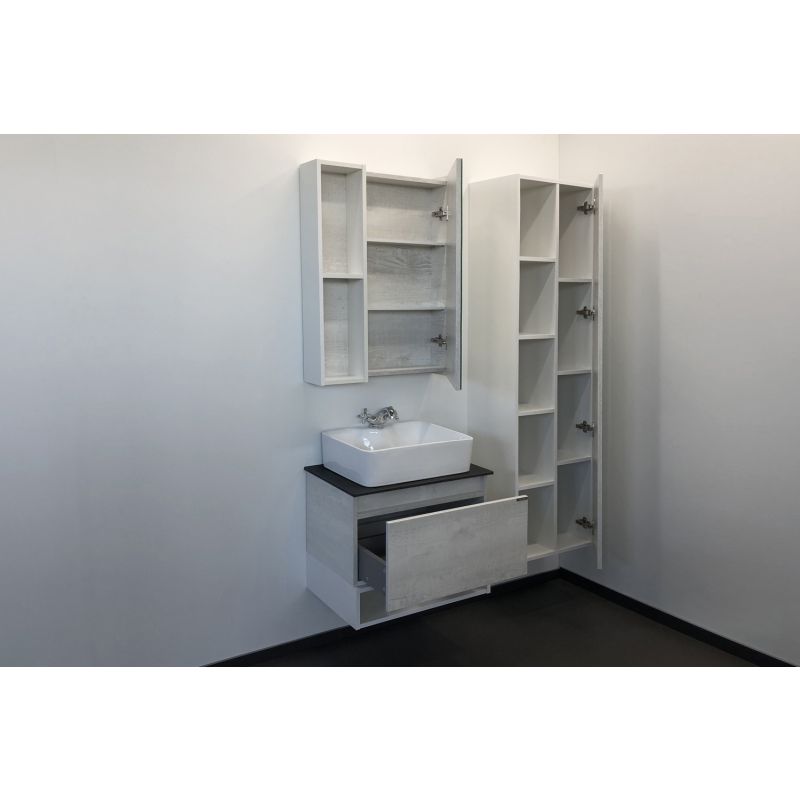 Зеркало-шкаф Comforty "Прага-60" 00004147599 дуб белый