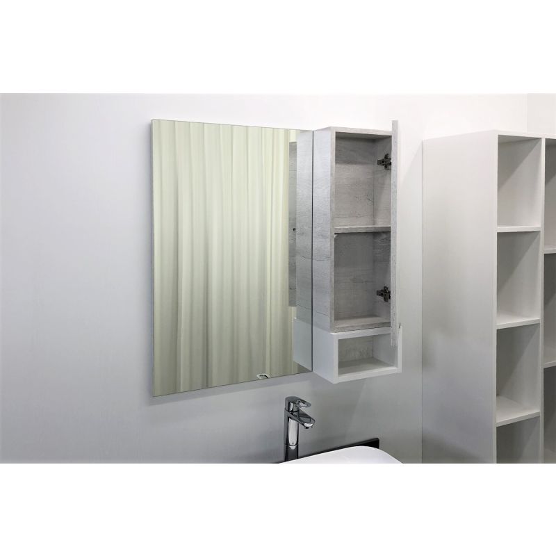 Зеркало-шкаф Comforty "Прага-75" 00004144199 дуб белый