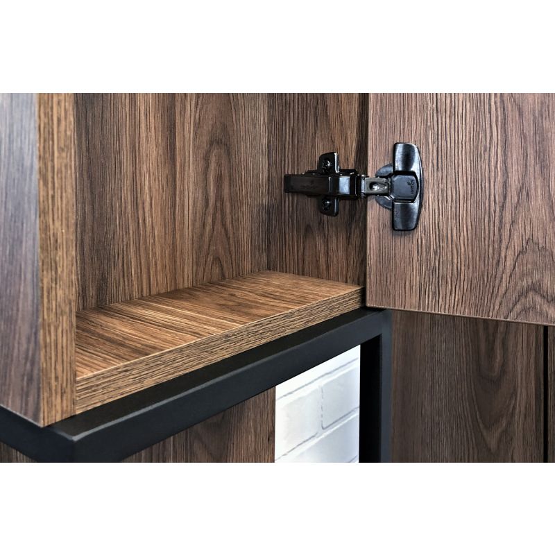 Зеркало-шкаф Comforty "Равенна Лофт-90" 00-00006656 дуб темно-коричневый