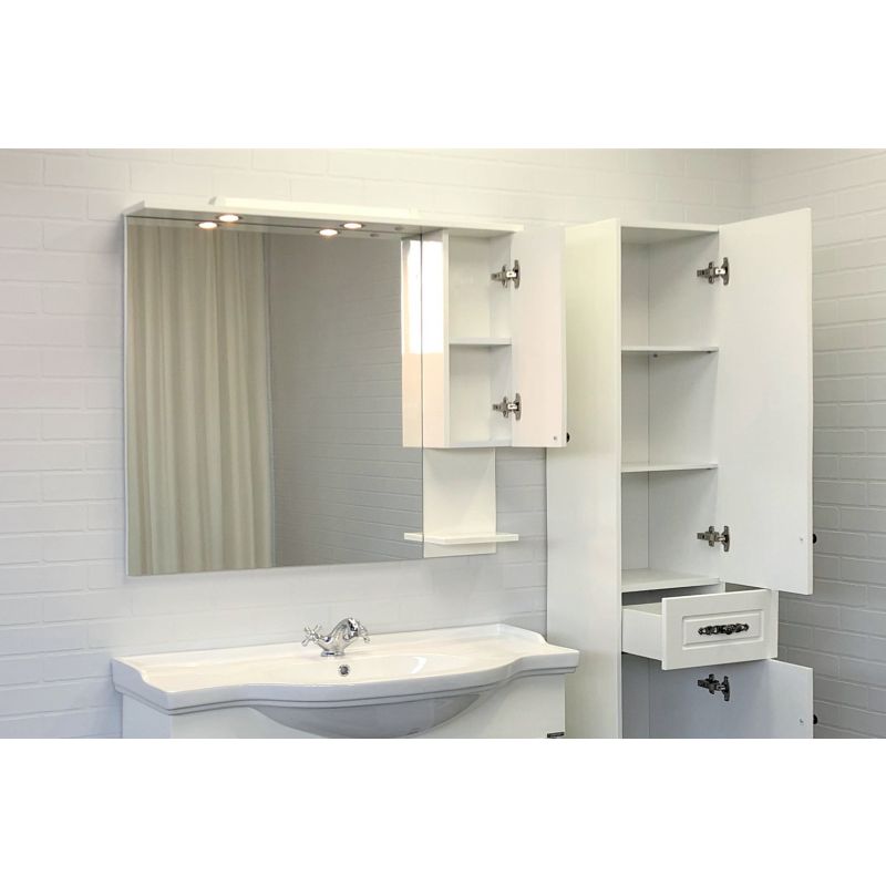 Зеркало-шкаф Comforty "Севилья-100" 00003132628  слоновая кость