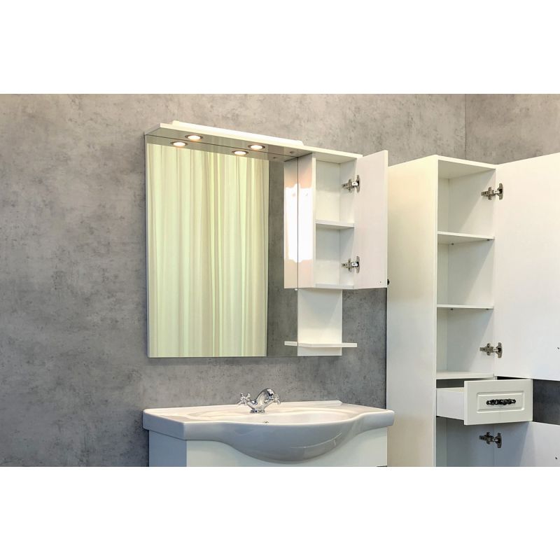 Зеркало-шкаф Comforty "Севилья-85" 00003132625 слоновая кость