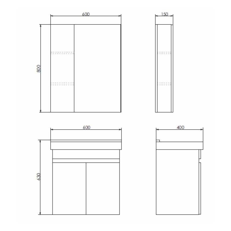Зеркало-шкаф Comforty "Тромсе-60" 00004142221 дуб сонома