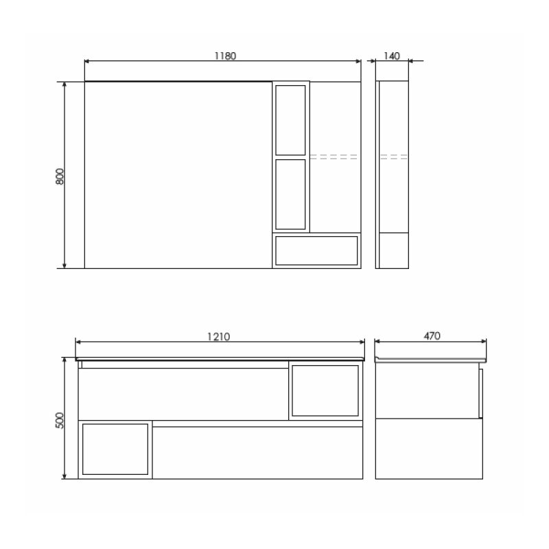 Зеркало-шкаф Comforty "Турин-120" 00004137136 дуб бежевый