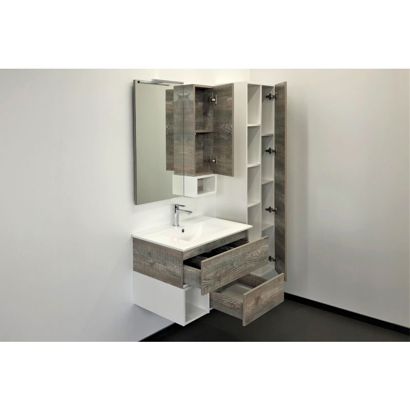 Зеркало-шкаф Comforty "Турин-75" 00004144198 дуб бежевый