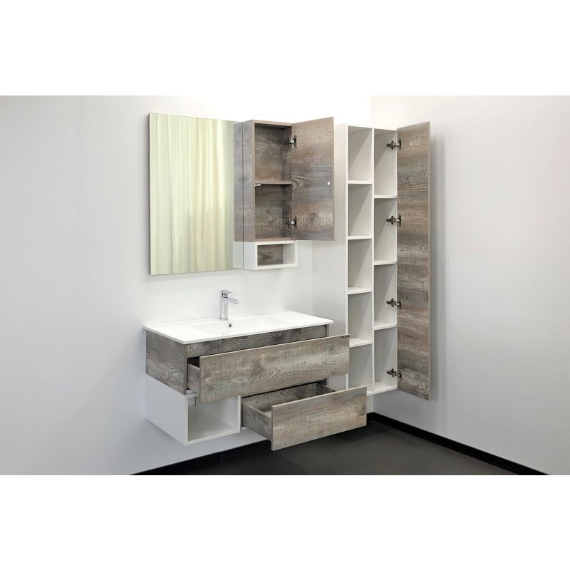 Зеркало-шкаф Comforty "Турин-90" 00004136265  дуб бежевый