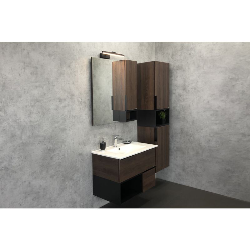 Зеркало-шкаф Comforty "Франкфурт-75" 00004151044 дуб шоколадно-коричневый