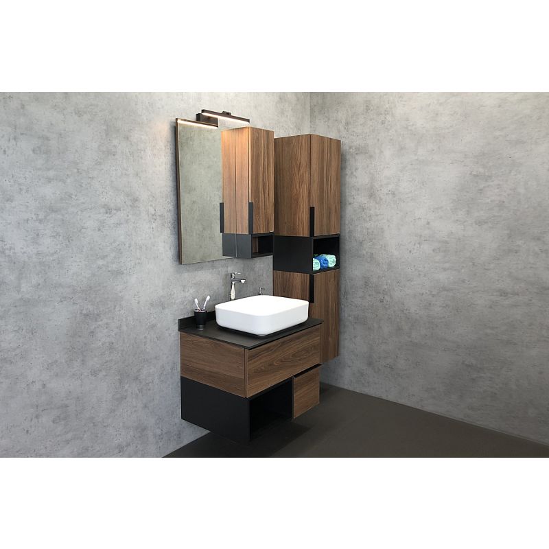 Зеркало-шкаф Comforty "Штутгарт-75" 00004151037 дуб тёмно-коричневый