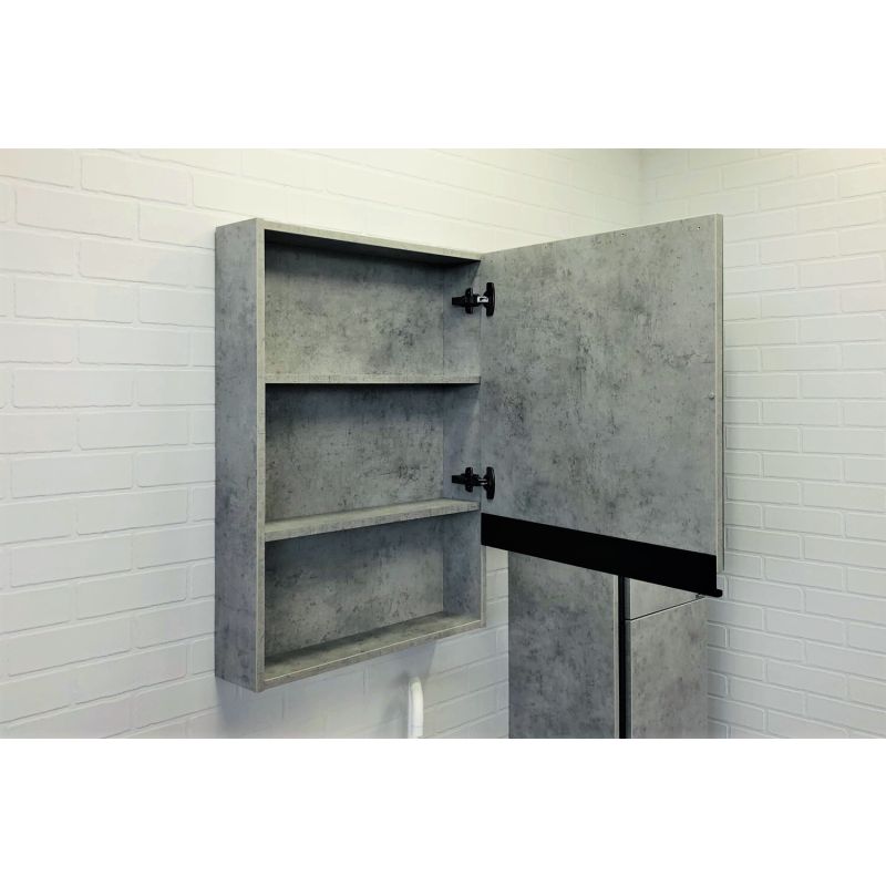 Зеркало-шкаф Comforty "Эдинбург-60" 00-00002043 бетон светлый