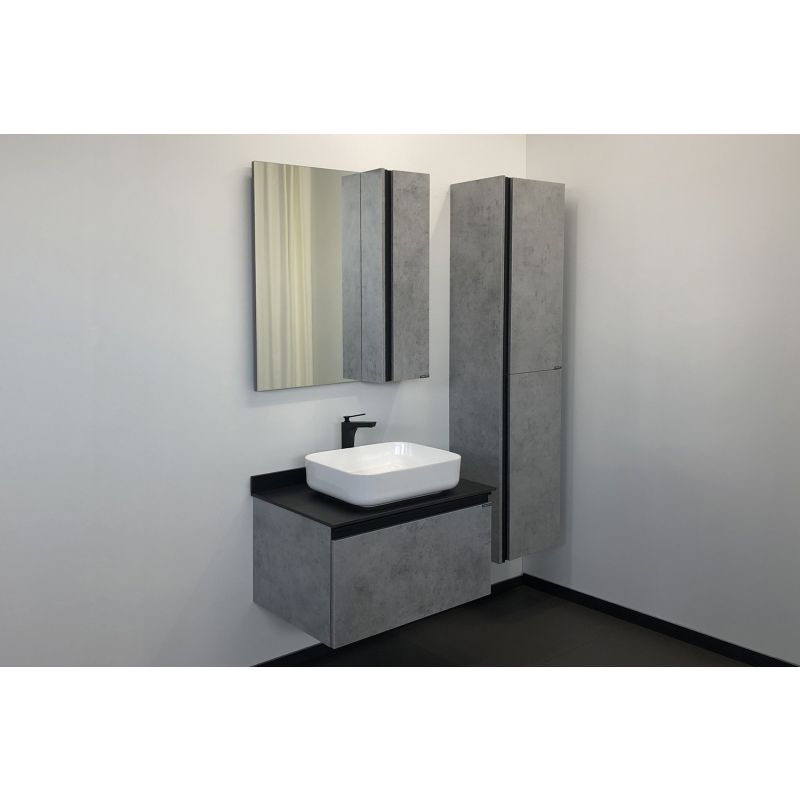 Зеркало-шкаф Comforty "Эдинбург-75" 00004149063 бетон светлый