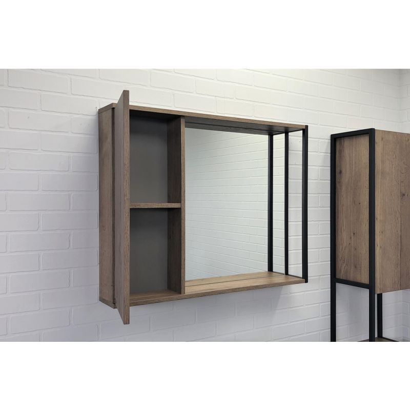 Зеркало-шкаф Comforty "Лиссабон-90" 00-00006136 дуб темный