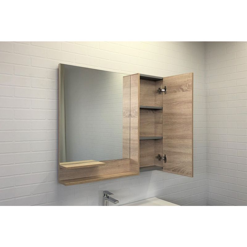 Зеркало-шкаф Comforty Варна-90 00-00009918 дуб сонома