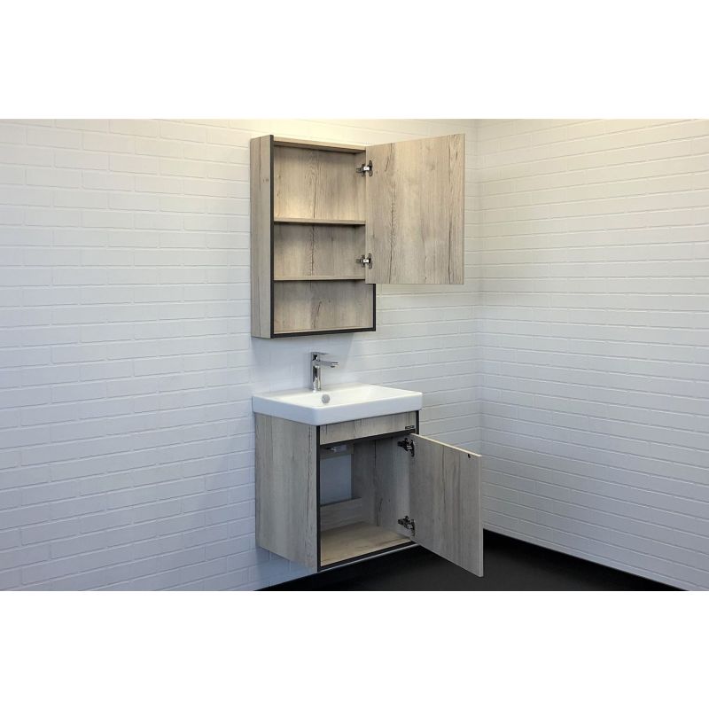 Зеркало-шкаф Comforty Вена-55 00-00009271 дуб дымчатый