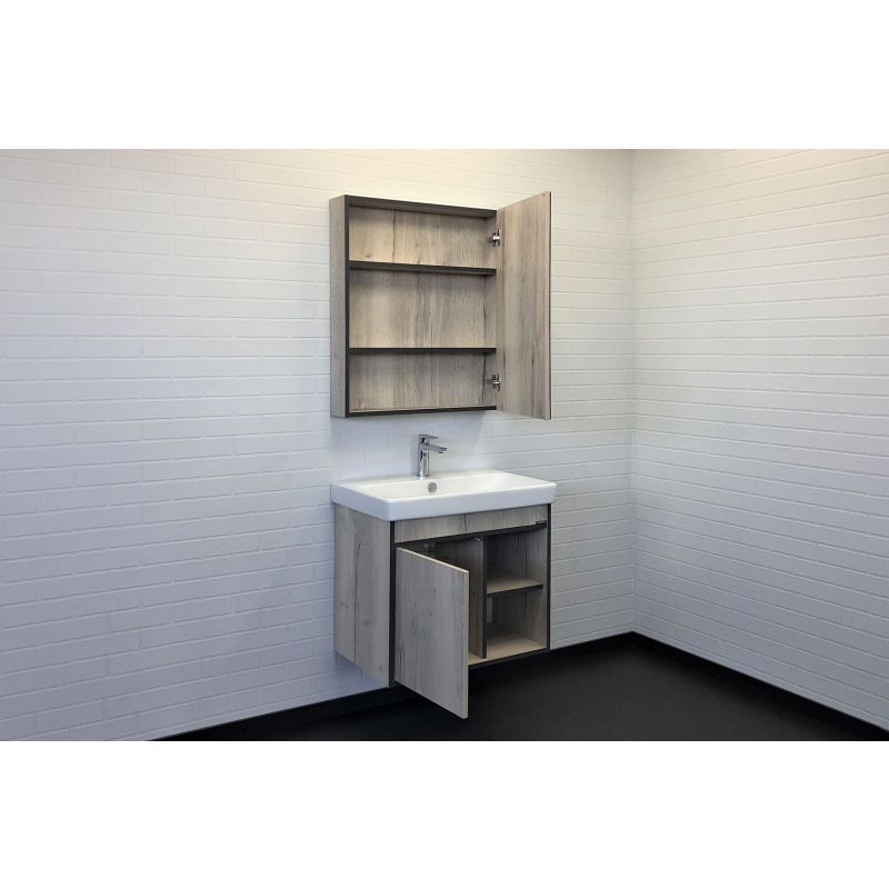 Зеркало-шкаф Comforty Вена-70 00-00009272 дуб дымчатый