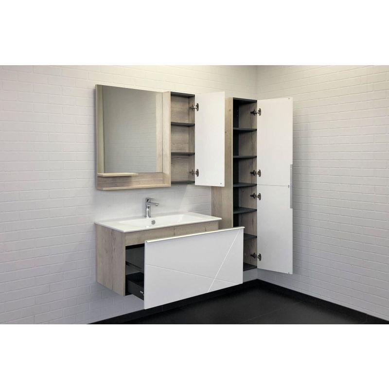 Зеркало-шкаф Comforty Мерано-90 00-00008508 дуб дымчатый