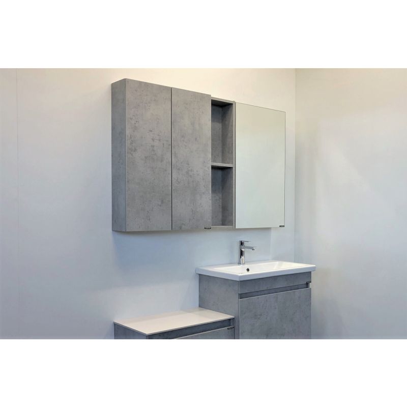 Зеркало-шкаф Comforty Осло-60 00-00006490 бетон светлый