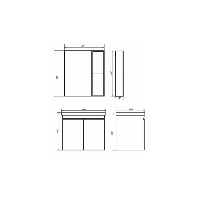 Зеркало-шкаф Comforty Осло-60 00-00006490 бетон светлый