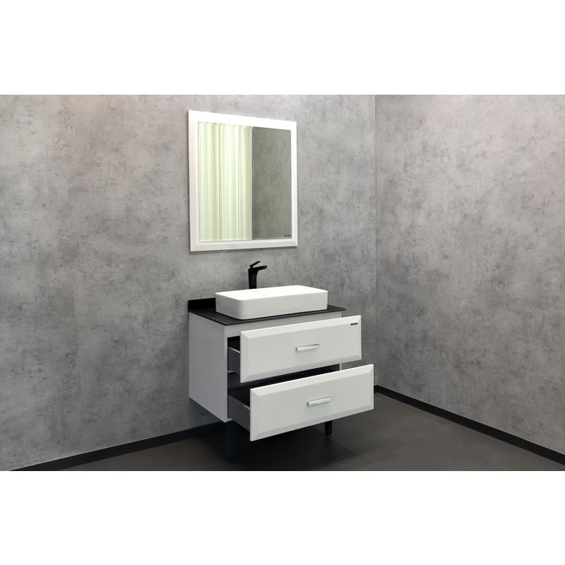 Зеркало Comforty "Империя-80" 00004143507 белый глянец