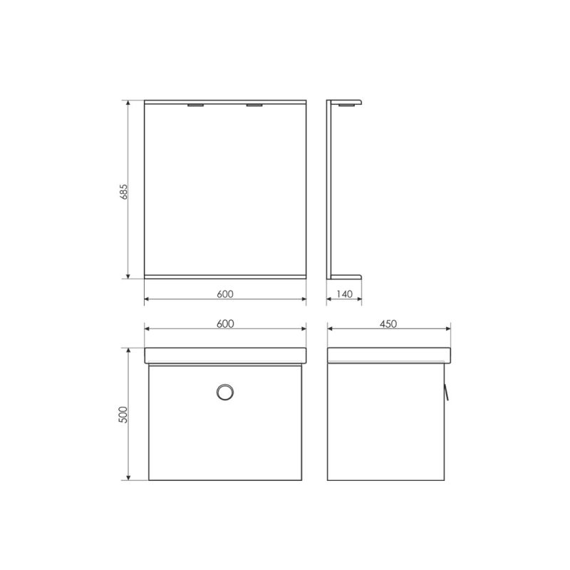 Зеркало Comforty "К-60" 00003120320 белый глянец