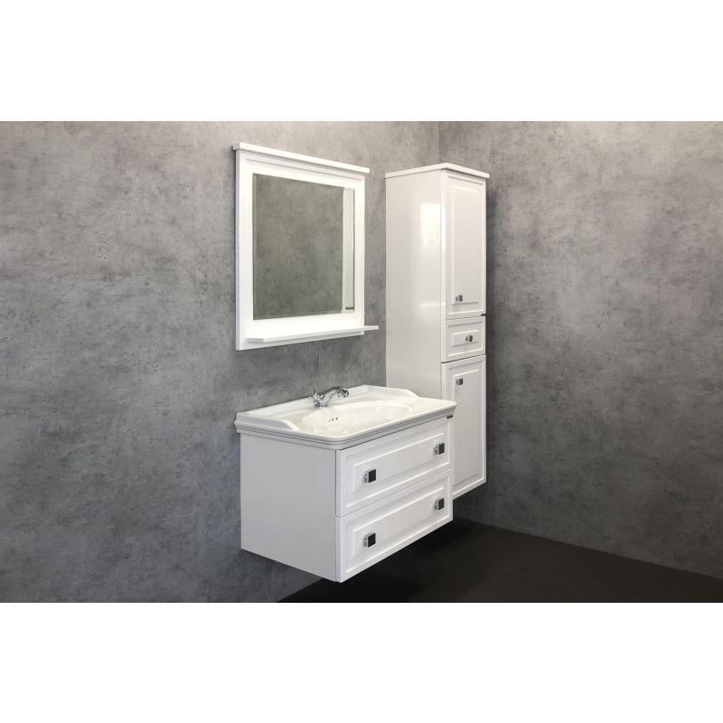 Зеркало Comforty "Феррара-80" 00004151059 белый глянец