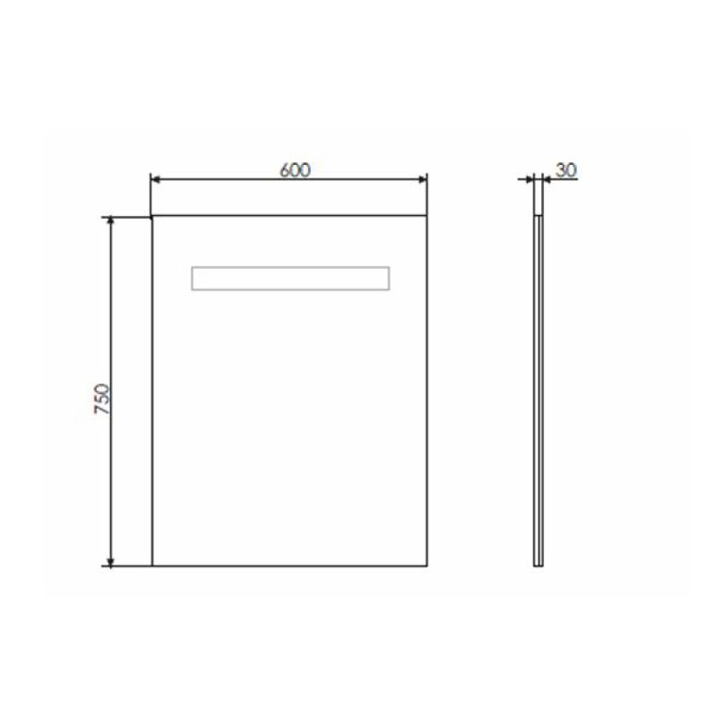 Зеркало Comforty Виола-60 00-00005257 светодиодная лента, бесконтактный сенсор 600*750