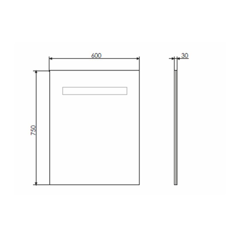 Зеркало Comforty Виола-60 00-00005257 светодиодная лента, бесконтактный сенсор 600*750
