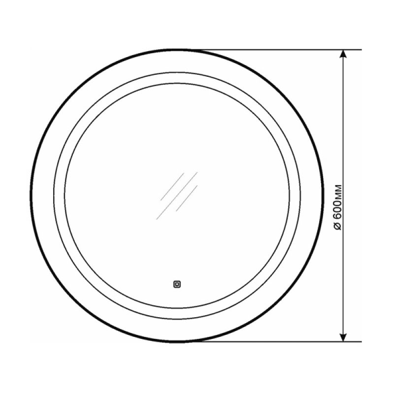 Зеркало Comforty Круг-60 00-00005261 светодиодная лента, бесконтактный сенсор