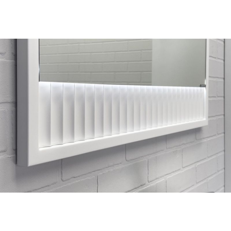 Зеркало Comforty Марсель-75 00-00012269 белое матовое с подсветкой